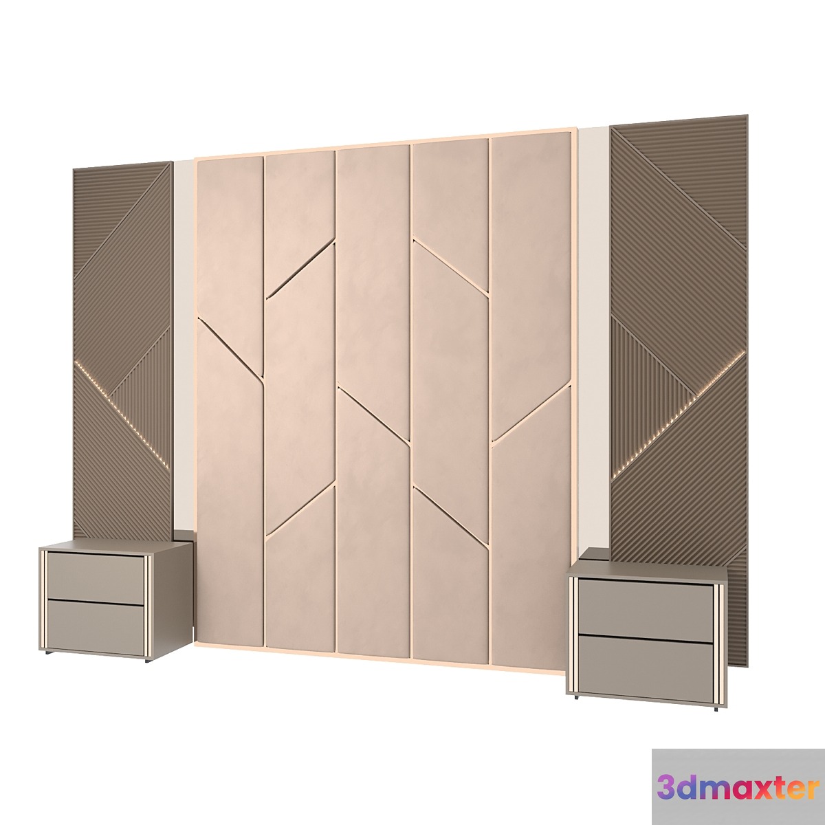 Bed headboard 3D Max