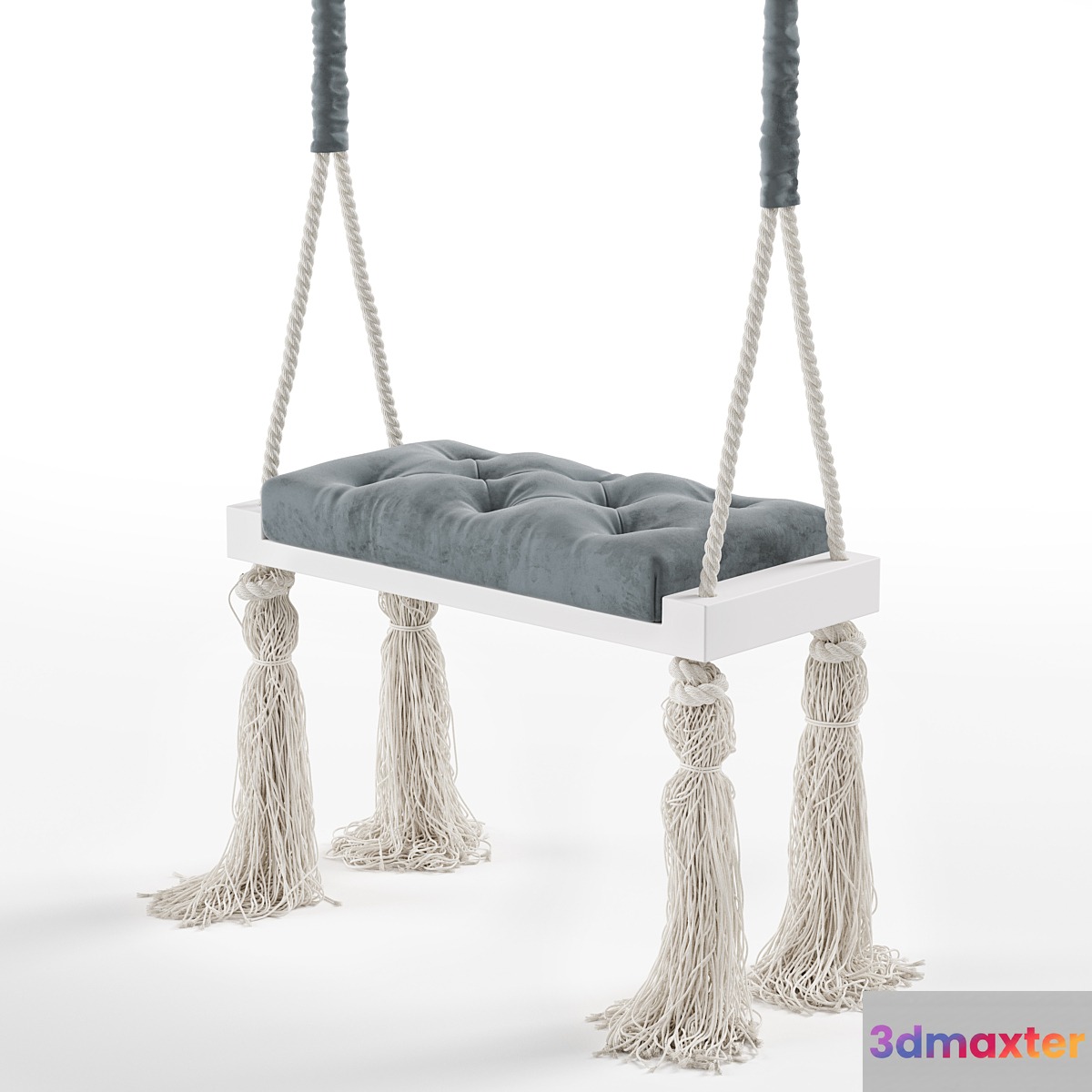 Quilted Wooden Indoor Swing rope hanging chair