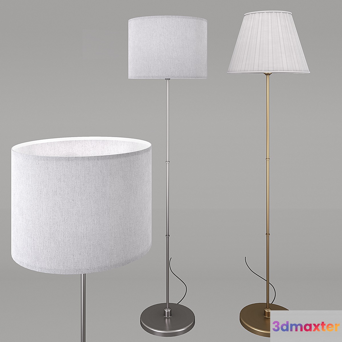 IKEA floor lamps set 2 3D Max