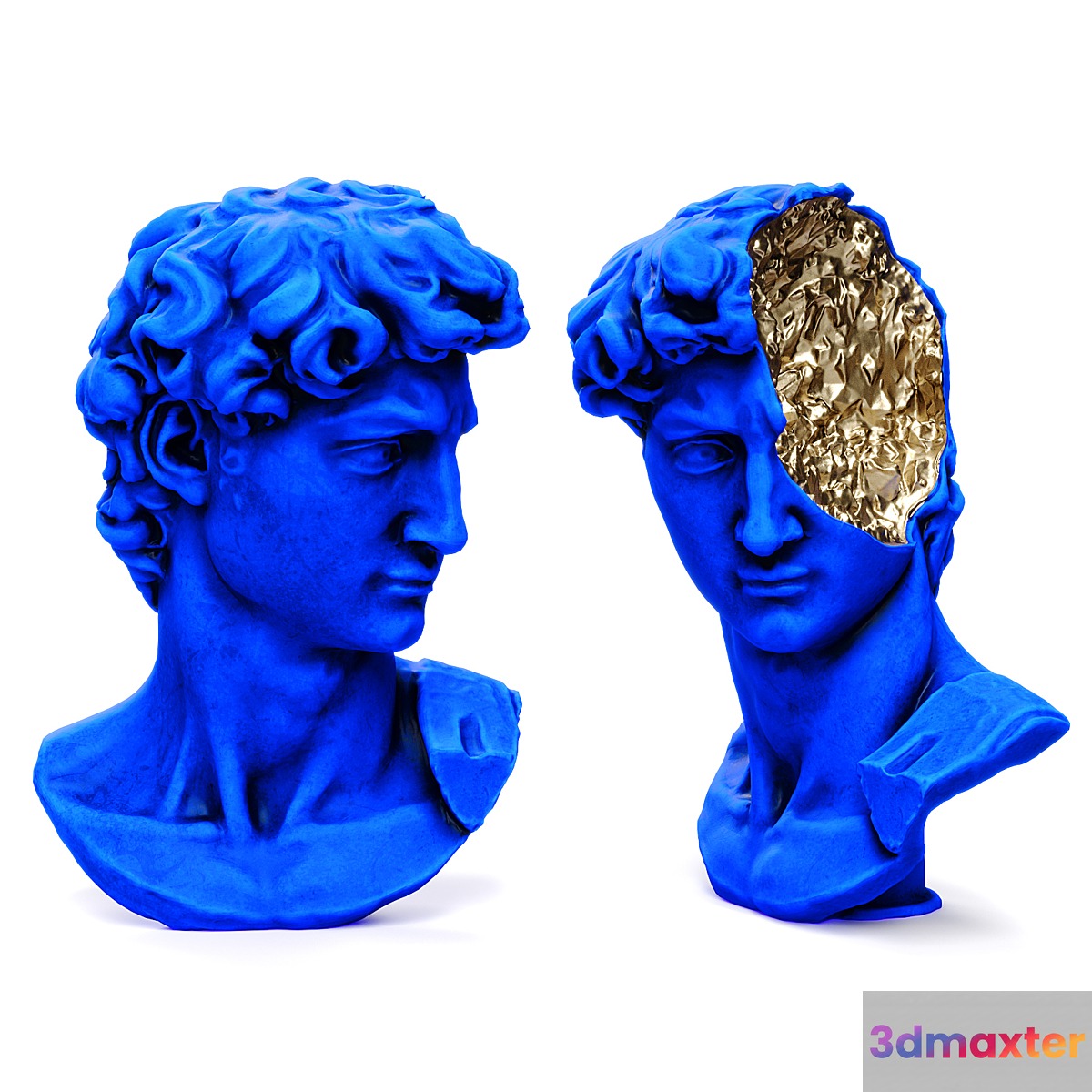 Bust of david michelangelo halfhead - No.3