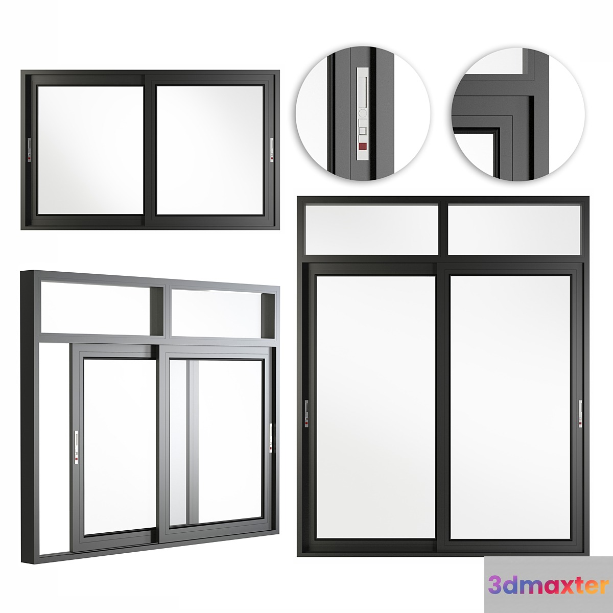Aluminum Sliding Door & windows with header
