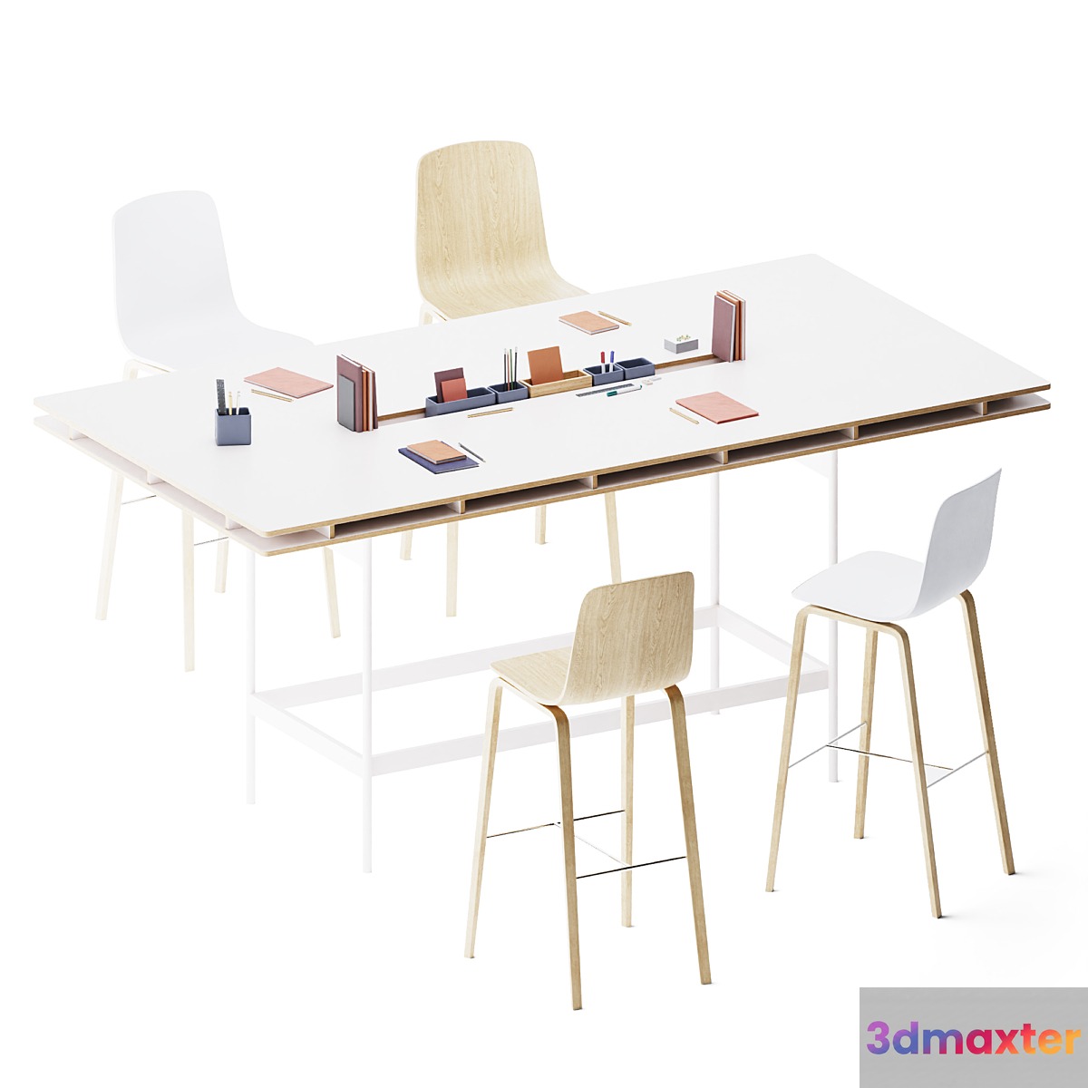Studio High Fact Table system by Bene 3D Max