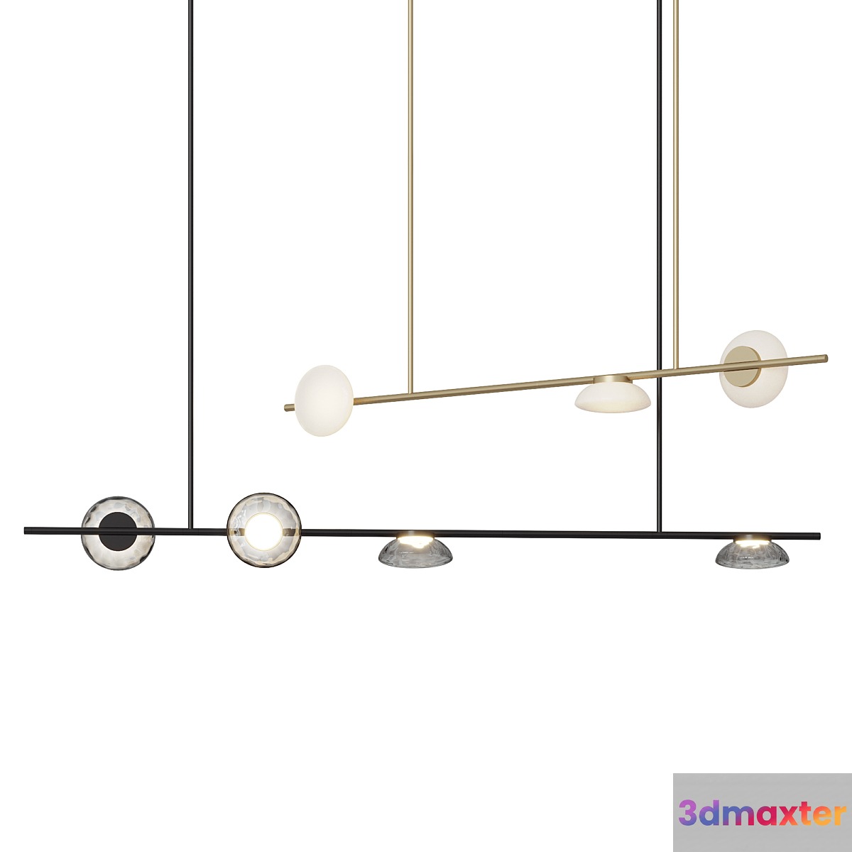 Ross Gardam Ceto Horizontal Chandelier Double
