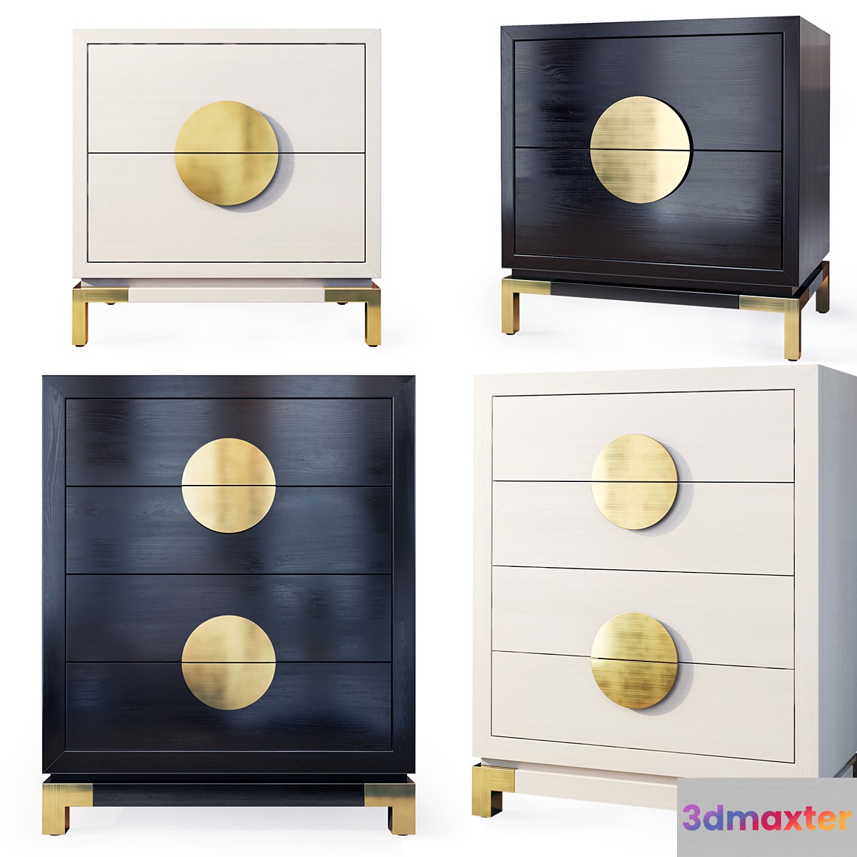 Chest of drawers and bedside table Otium. Dresser nightstand by Liang & Eimil 3D Max
