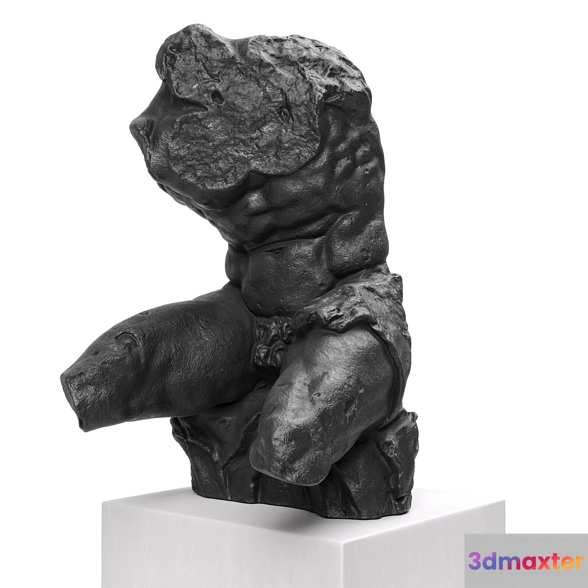 Belvedere Torso sculpture black 3D Max