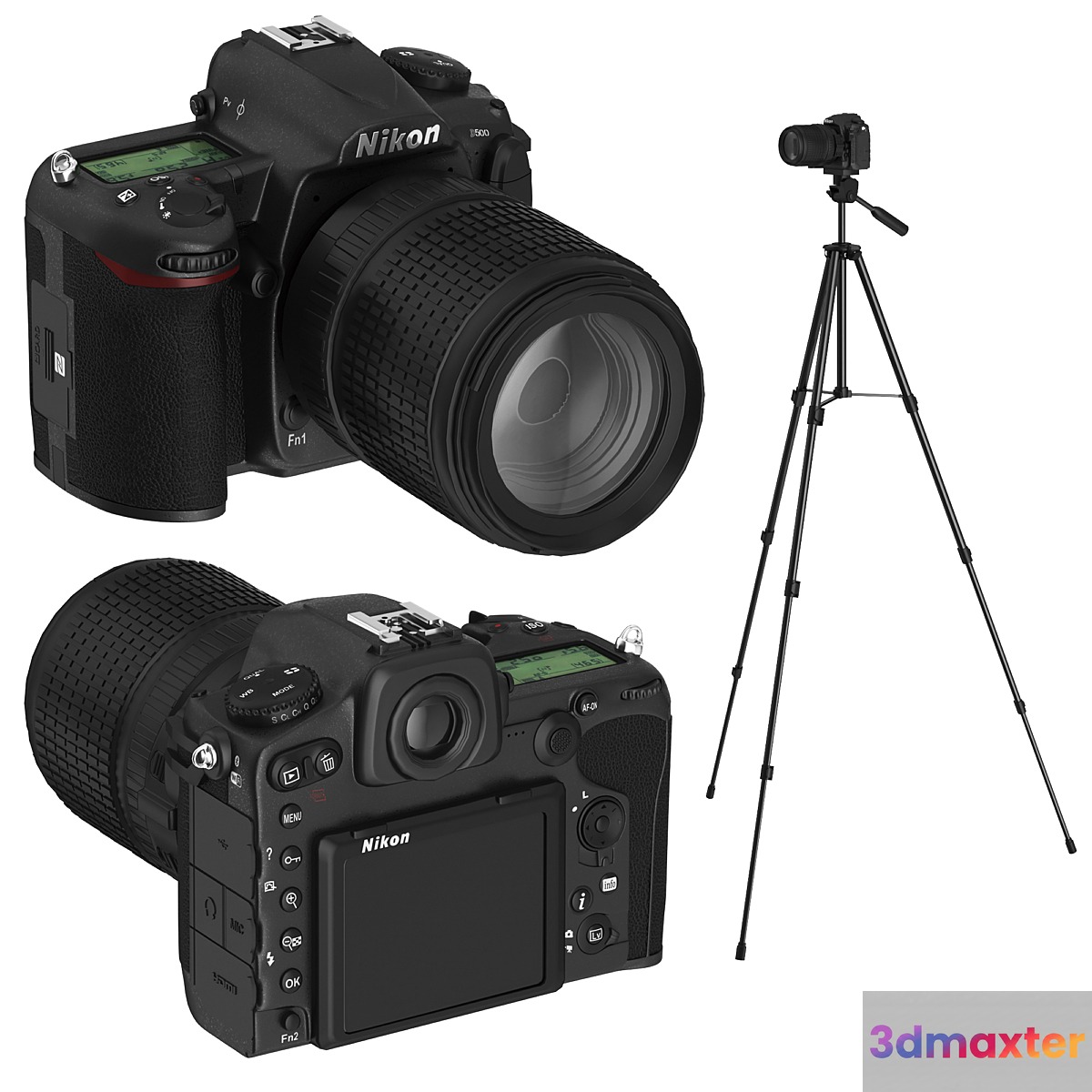 Nikon D500 on a crank 3D Max
