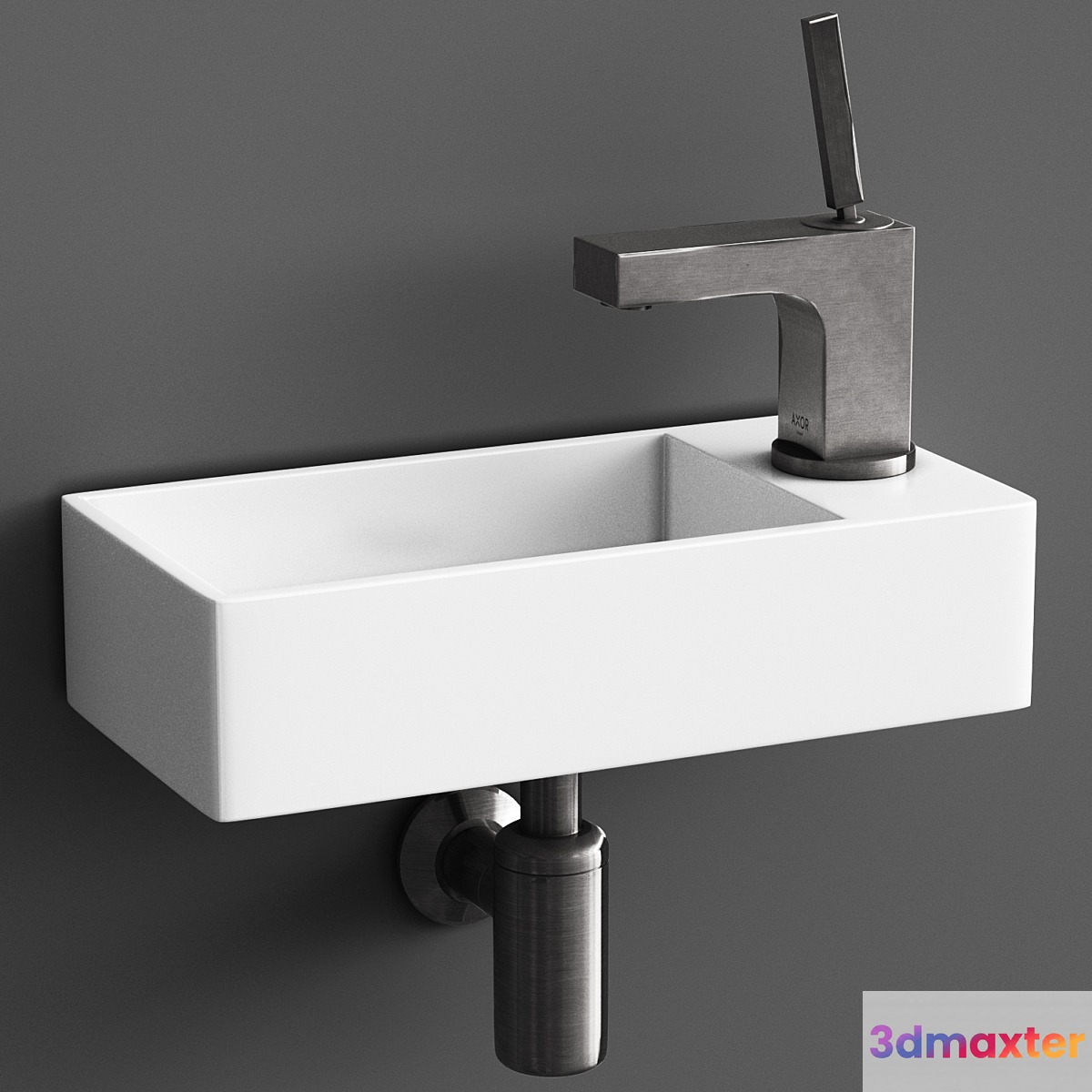 washbasin WeltWasser Aisbach &  faucet Hansgrohe Axor Citterio - No.2 3D Max