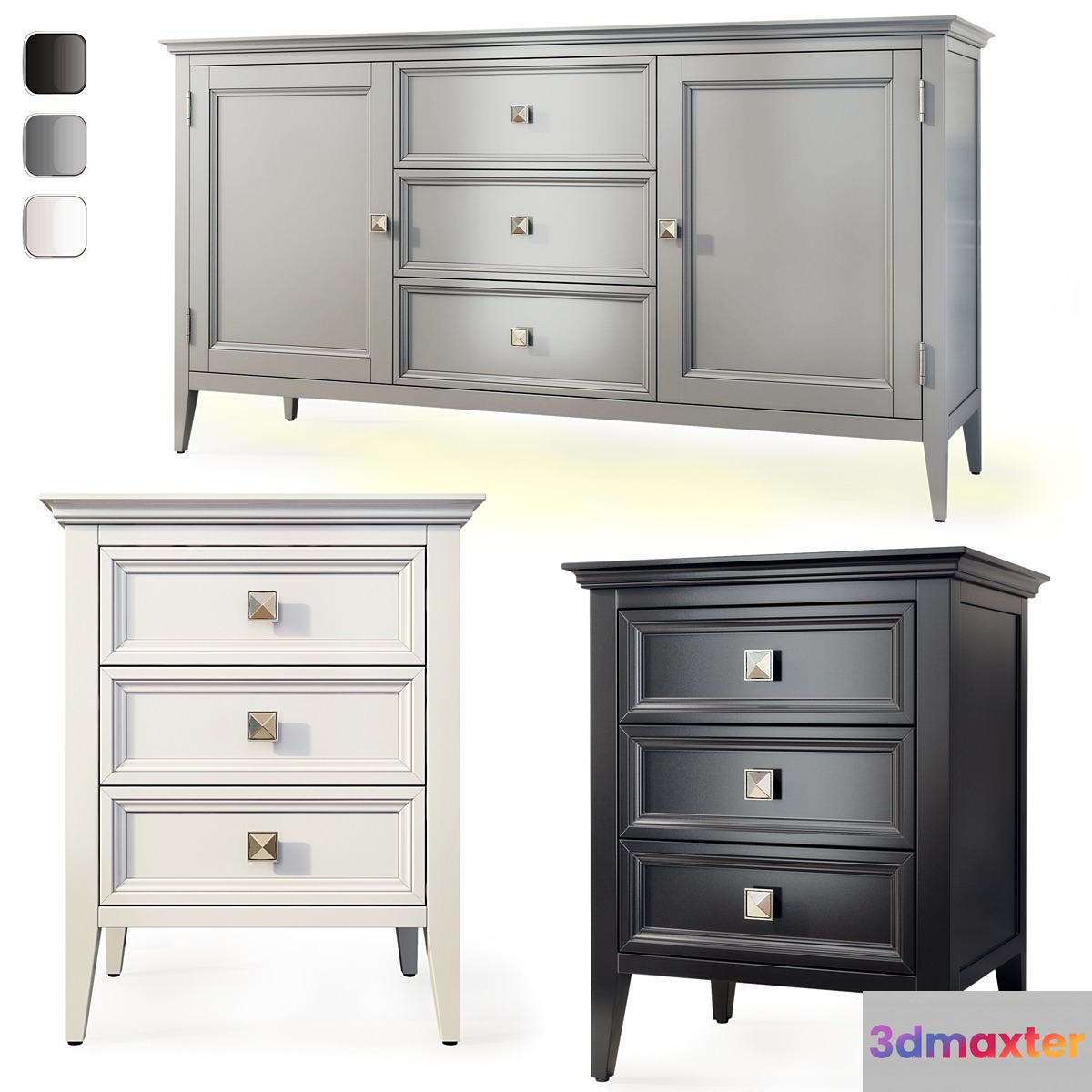 Chest of drawers and bedside tables Brooklyn. Sideboard nightstand by MebelMoscow - No.3