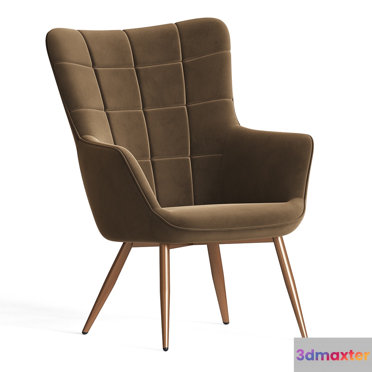 Wingback Accent Chair Wayfair 3D Max