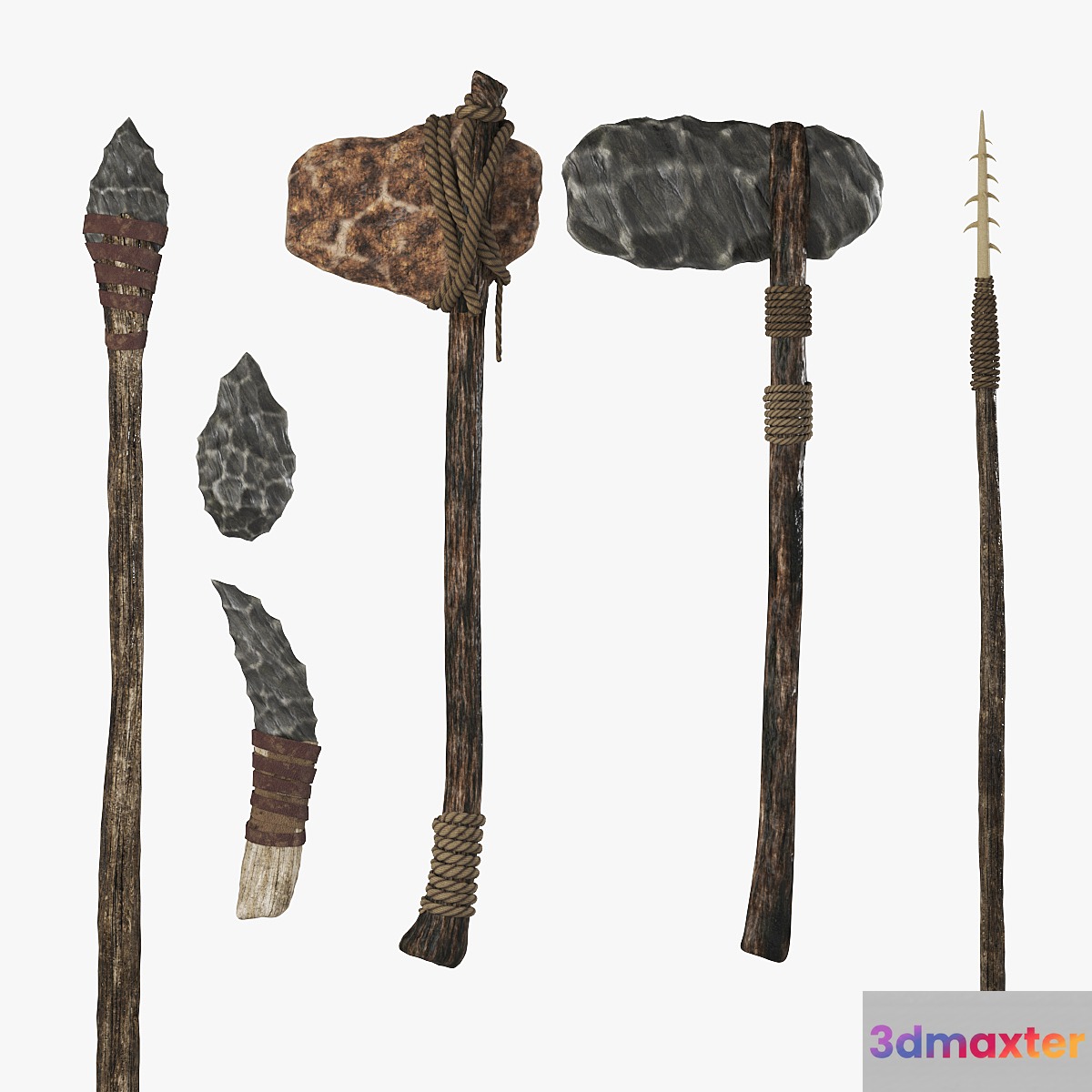 Stone Age tools 3D Max