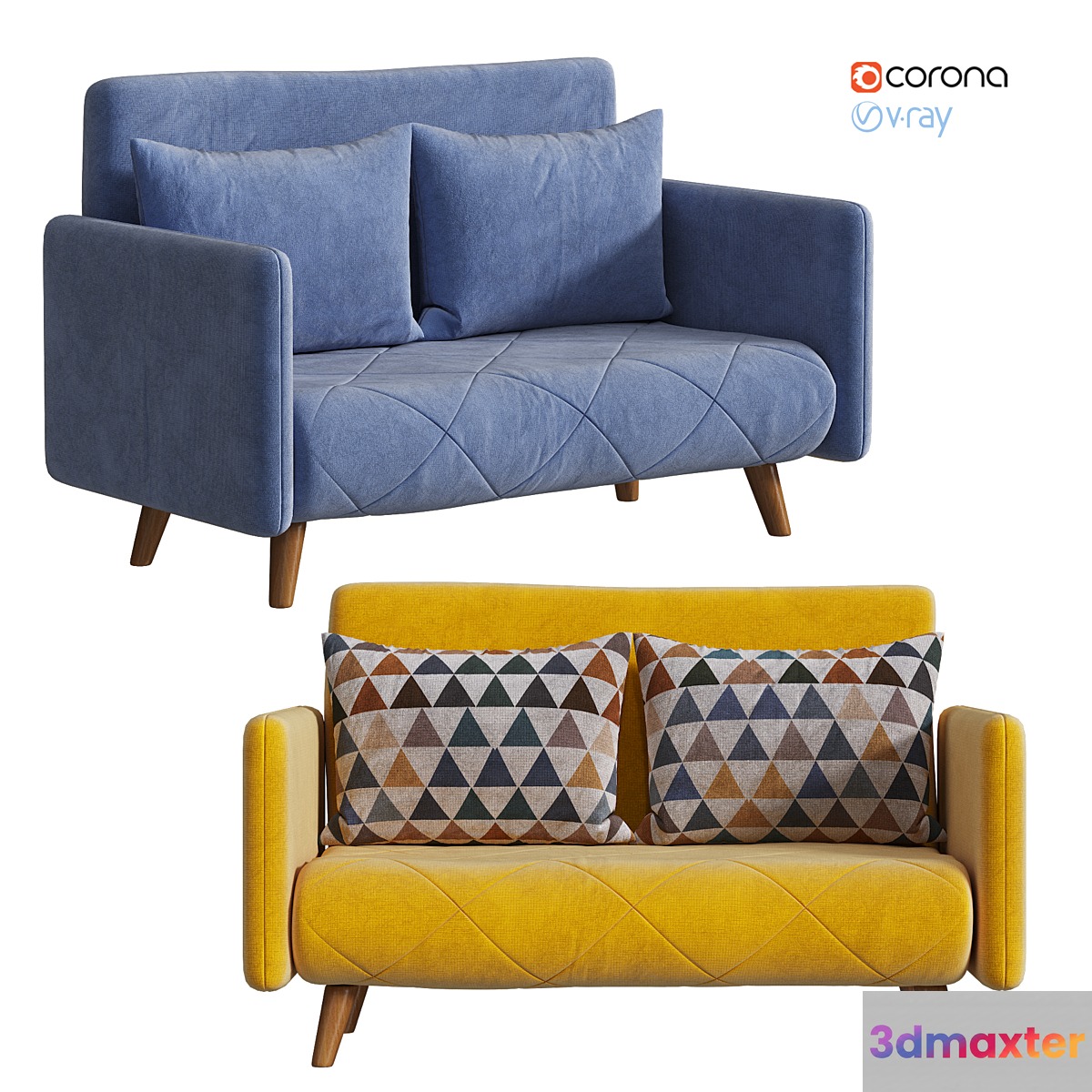 Sofa IModern Cardiff 2 colors 3D Max