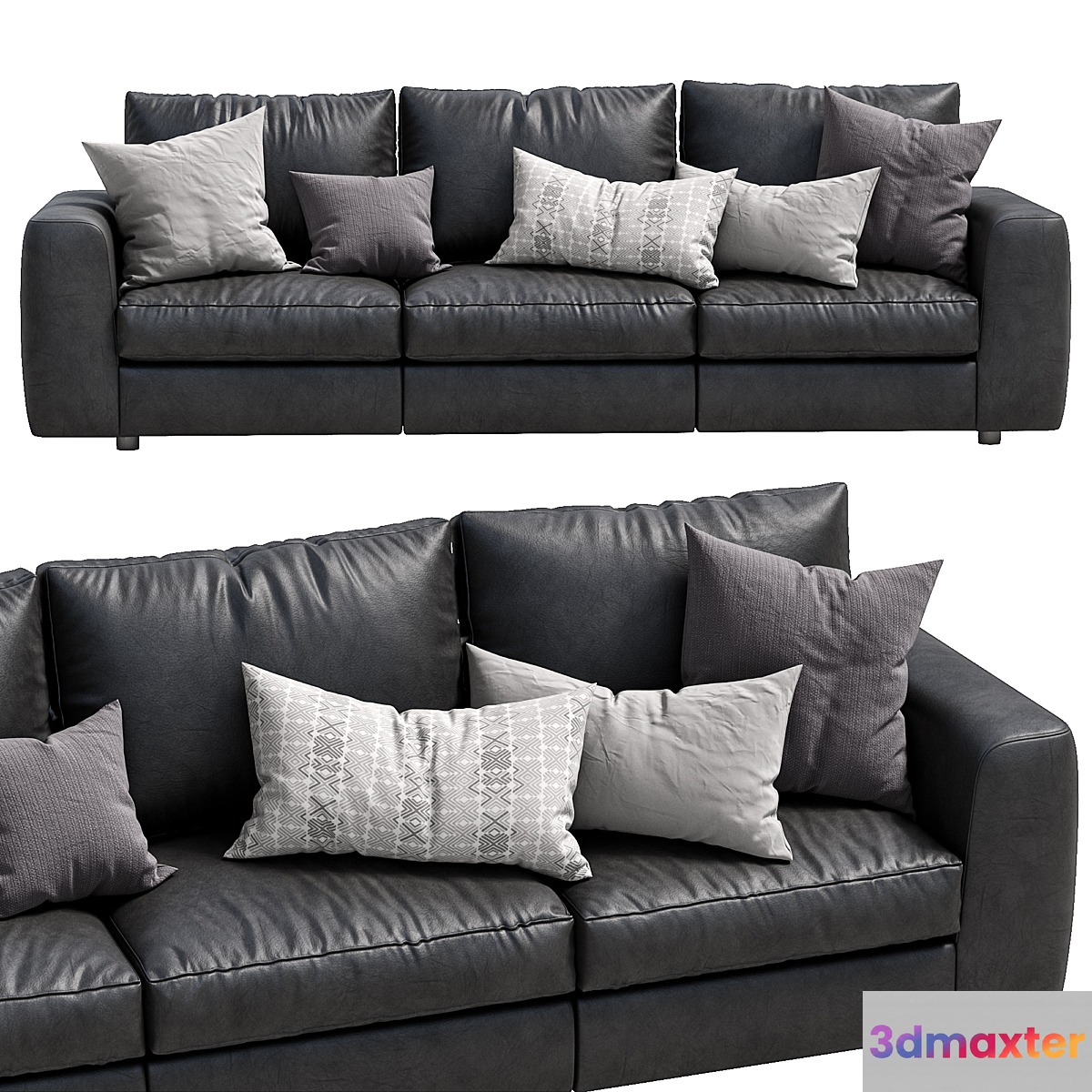 Leather sofa Alameda9 2 3D Max