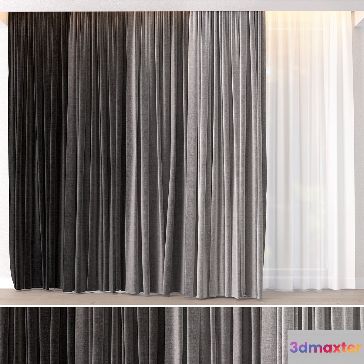 Hadi Curtains 16 3D Max