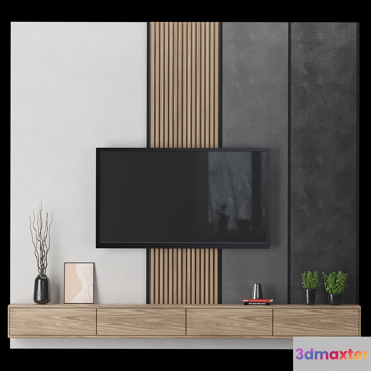 TV Wall 34 3D Max