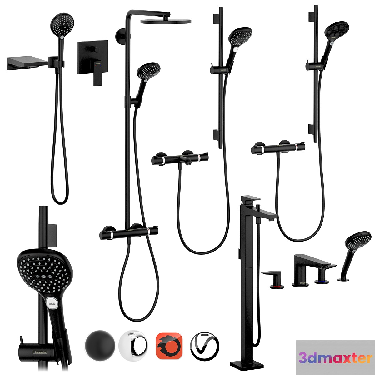 HANSGROHE Set 1 | Ecostat | Metropol | Talis with adjustable watering can - No.4