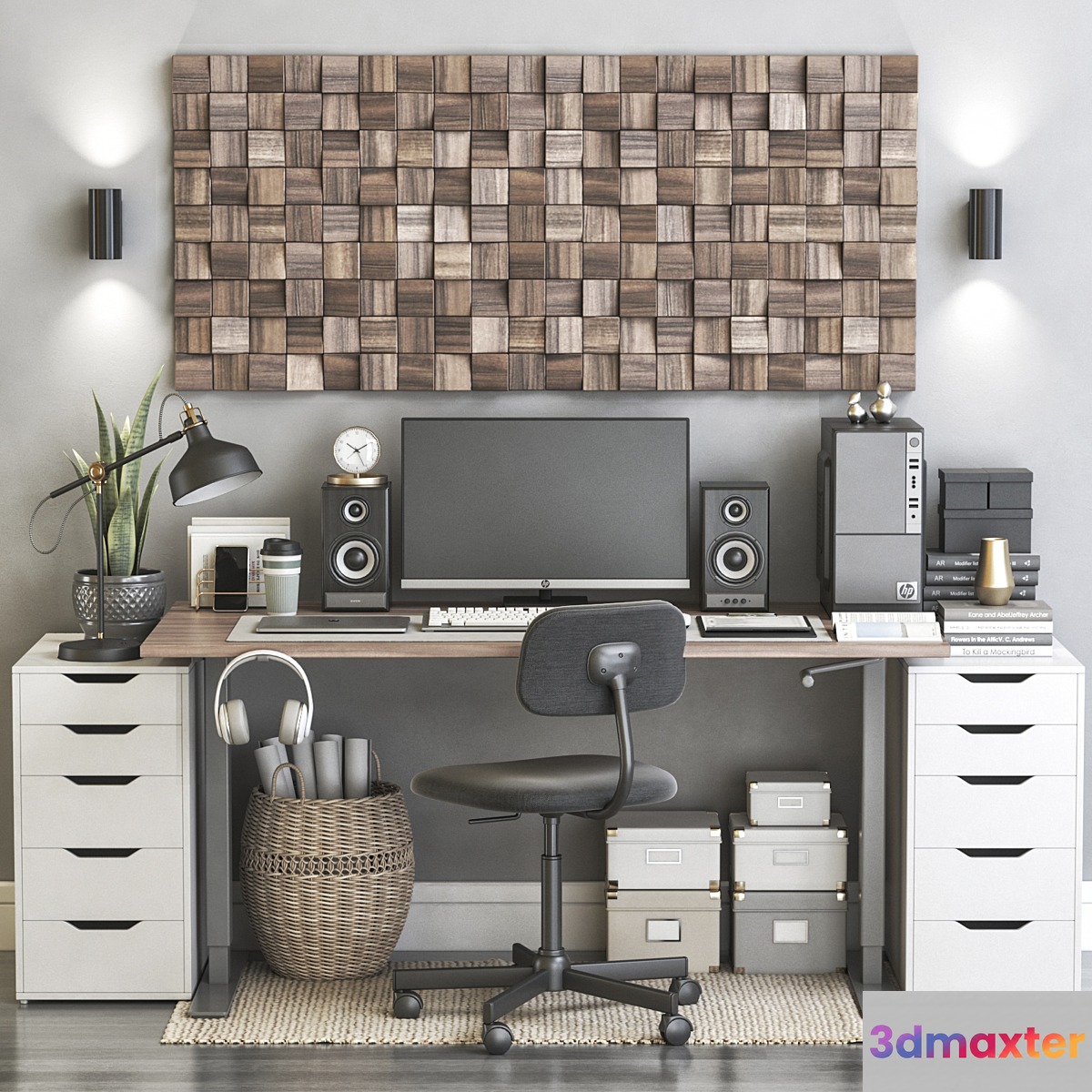 IKEA office workplace 78 3D Max