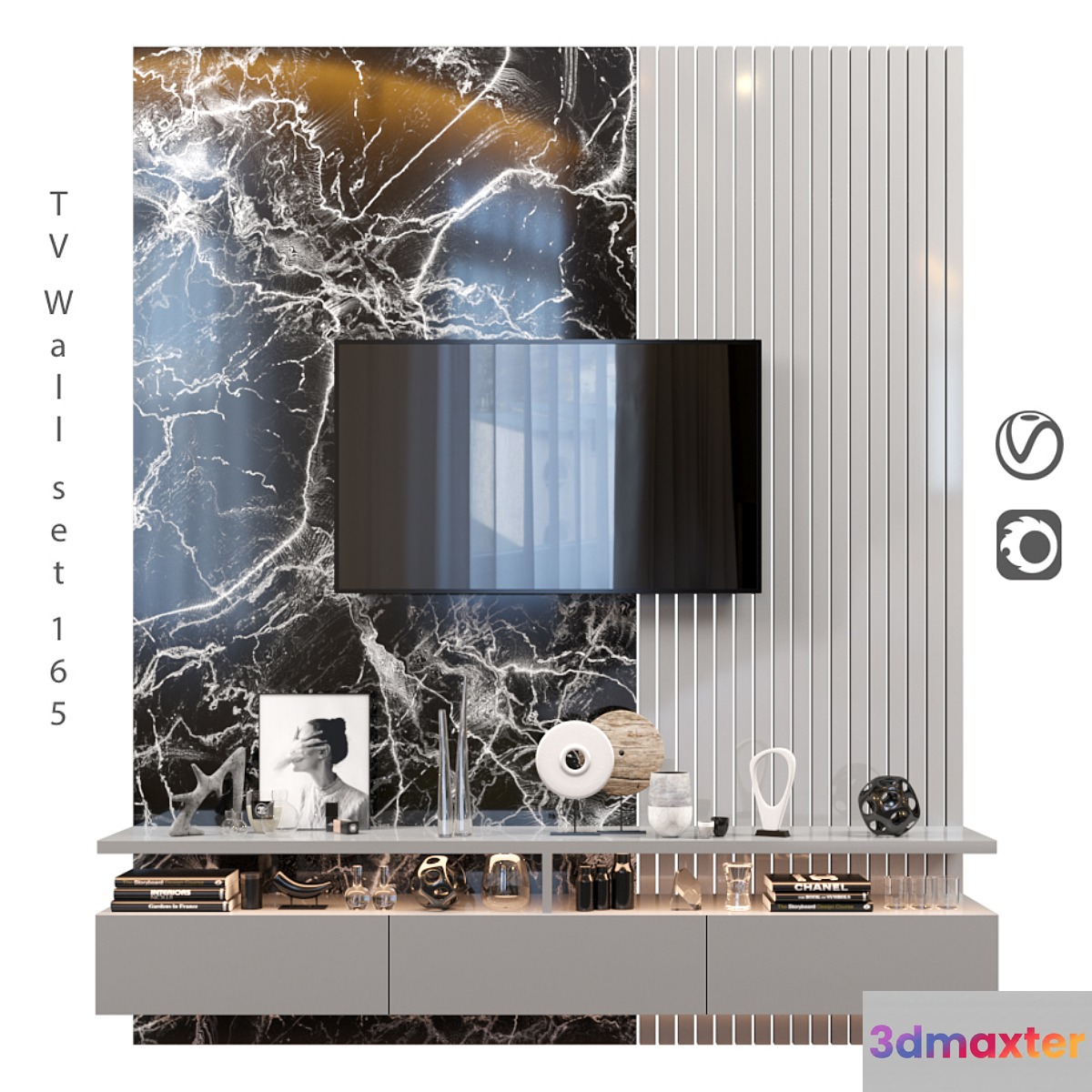 TV Wall | set 165 3D Max
