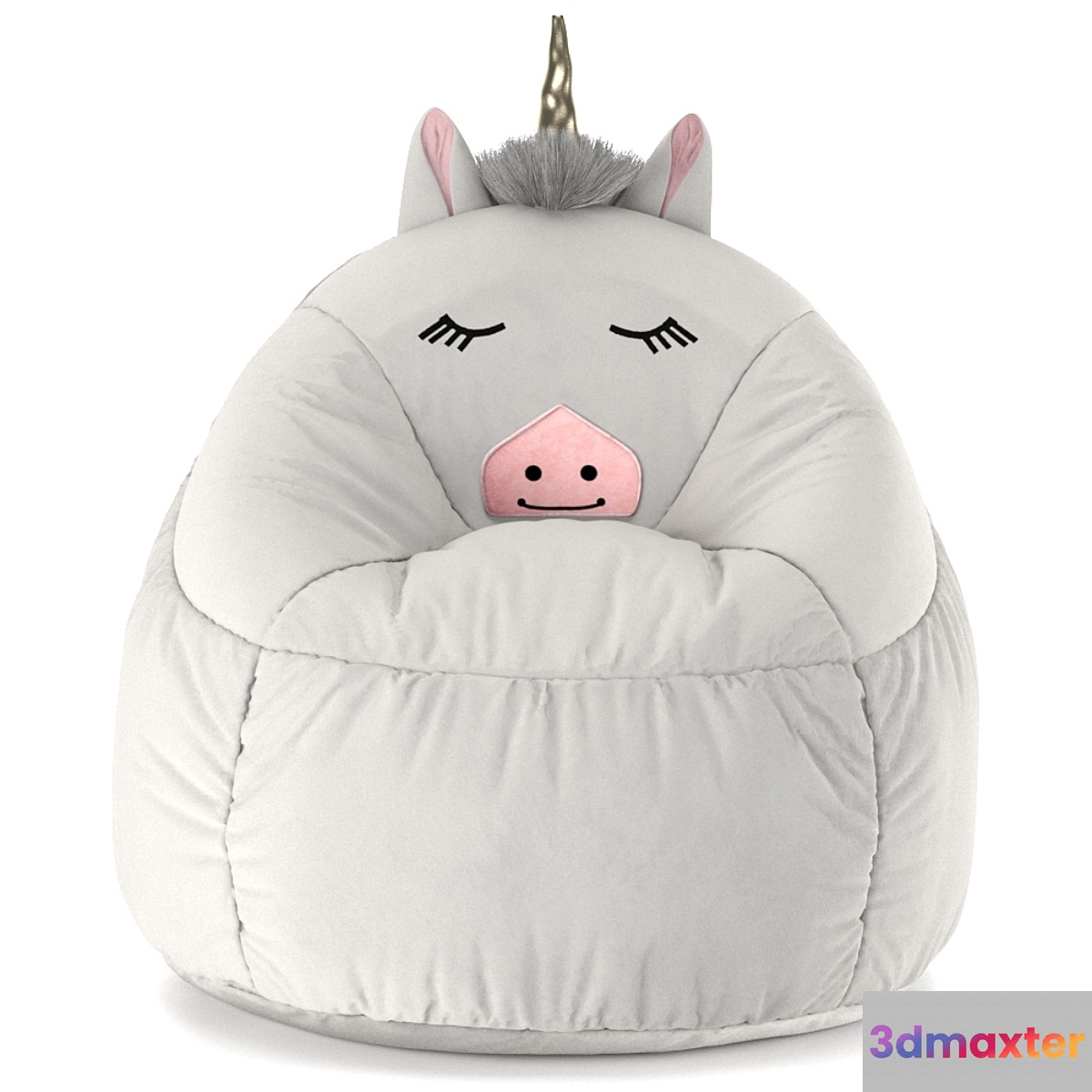 Kids Bean Bag Chair White Unicorn - Pillowfort ™