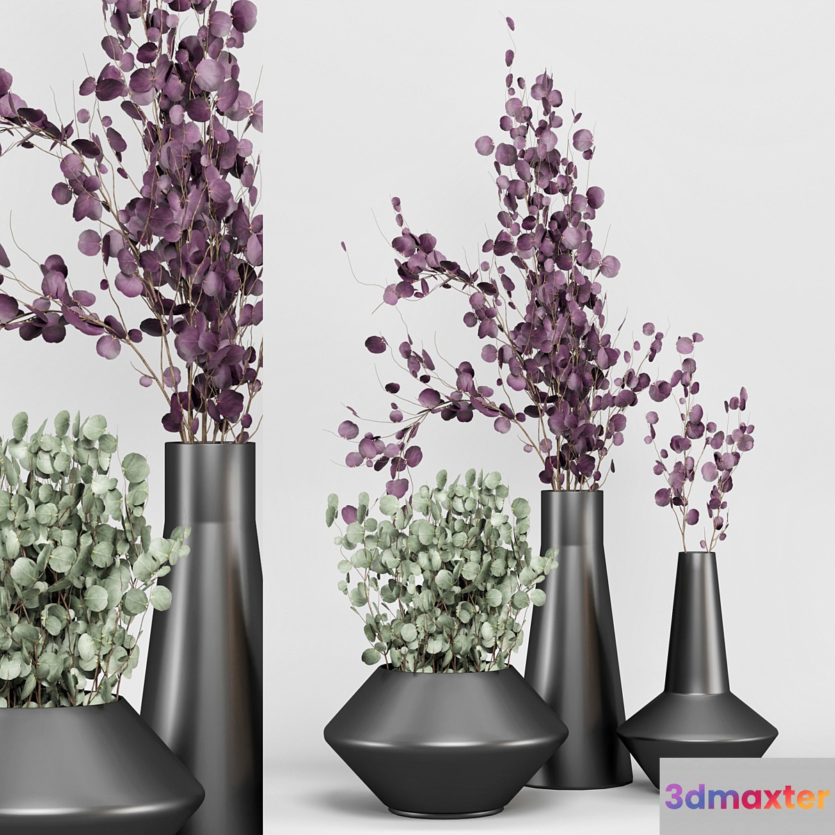 indoor Plant Set 04 - Eucalyptus bouquet 3D Max