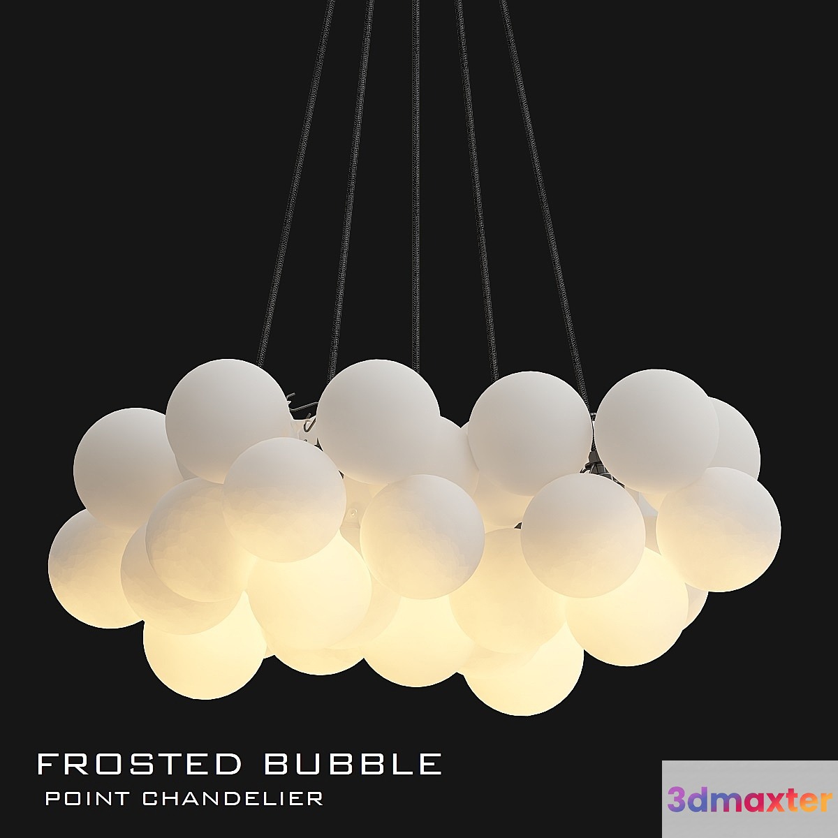 Frosted bubble chandelier