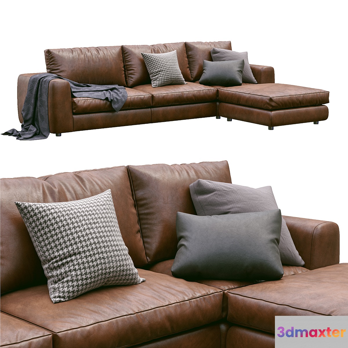 Leather sofa Alameda9 6 3D Max