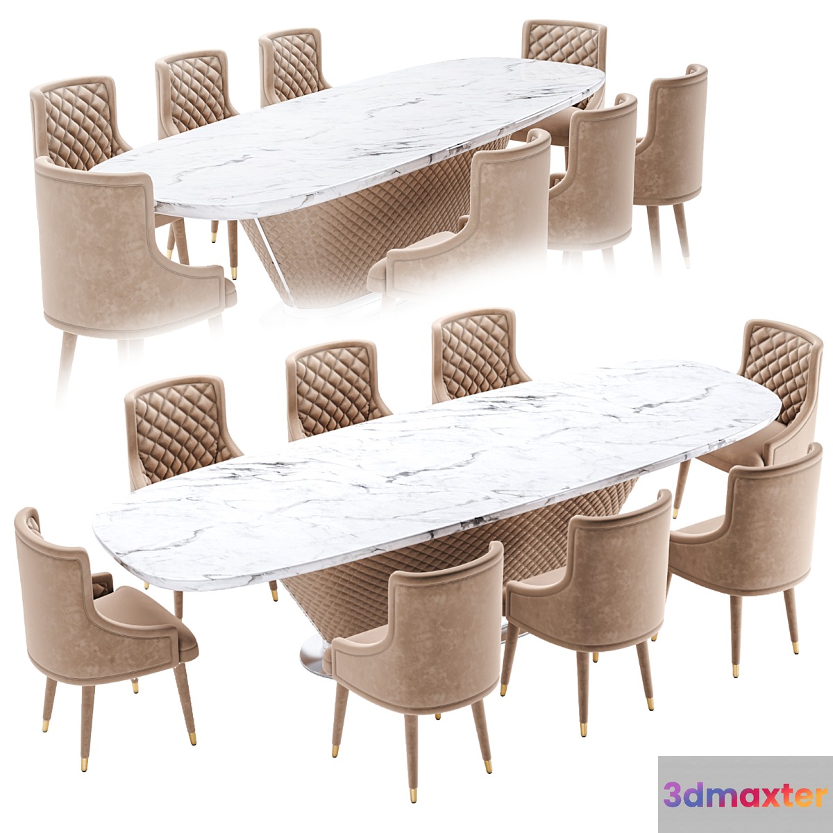 Dinning set 1 3D Max