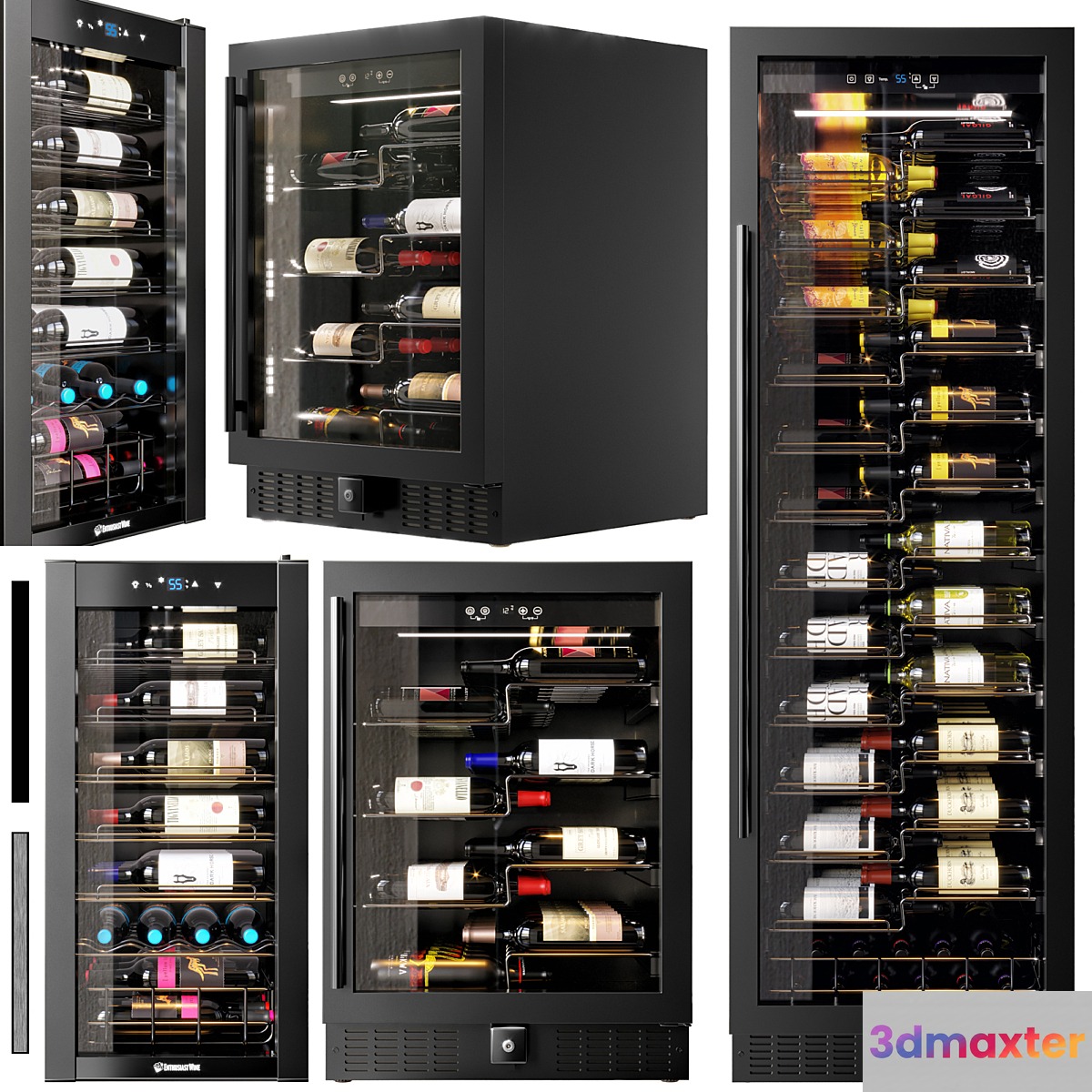 Wine Enthusiast vino view fridge set