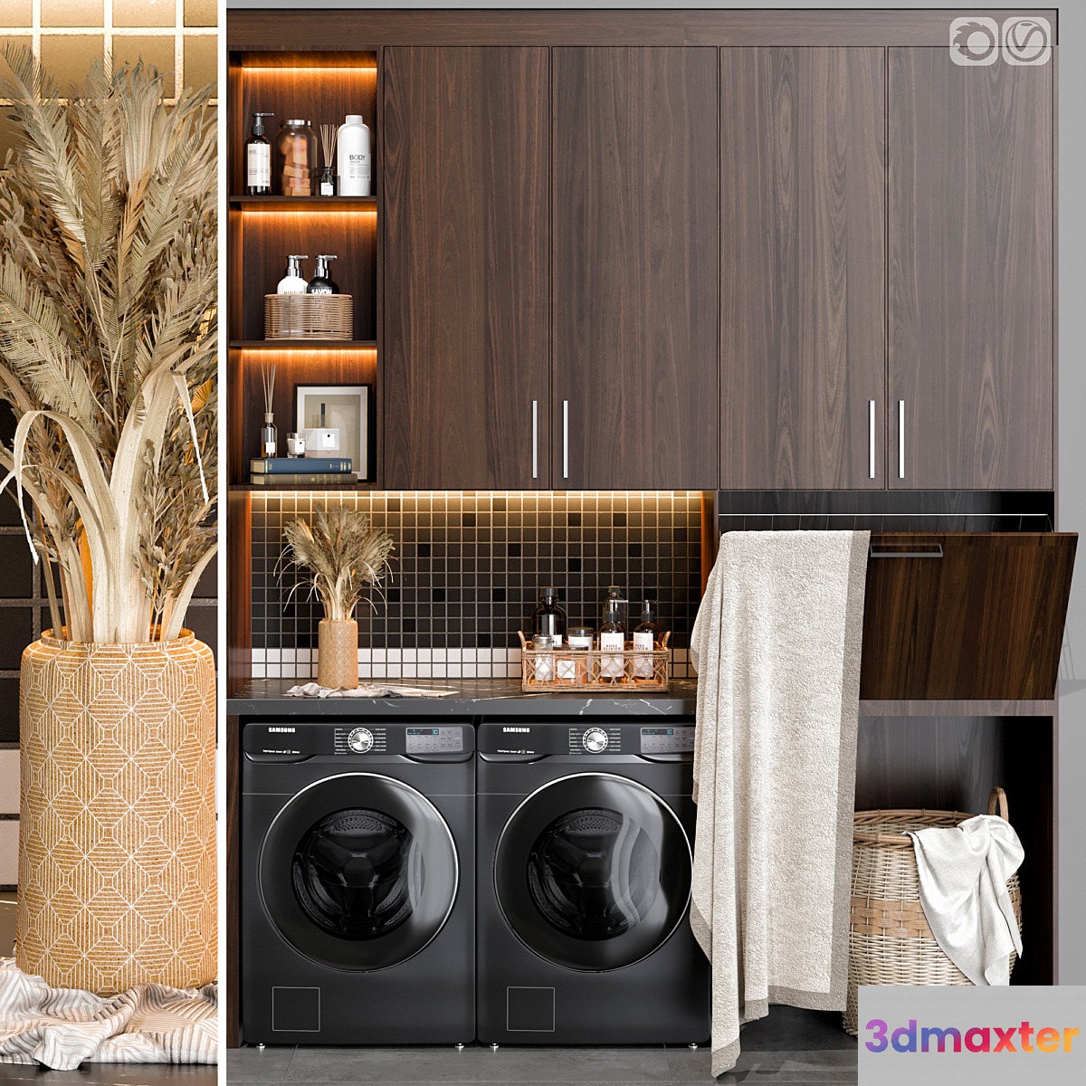 Laundry set 02 3D Max