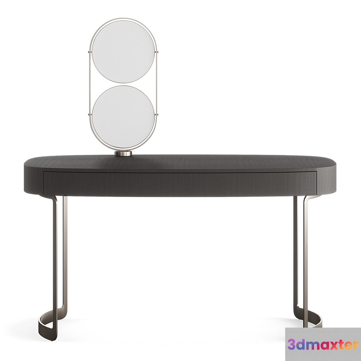 FENDI CASA MOONLIGHT LADY DESK (Charcoal Fiddleback Sycamore) - No.5