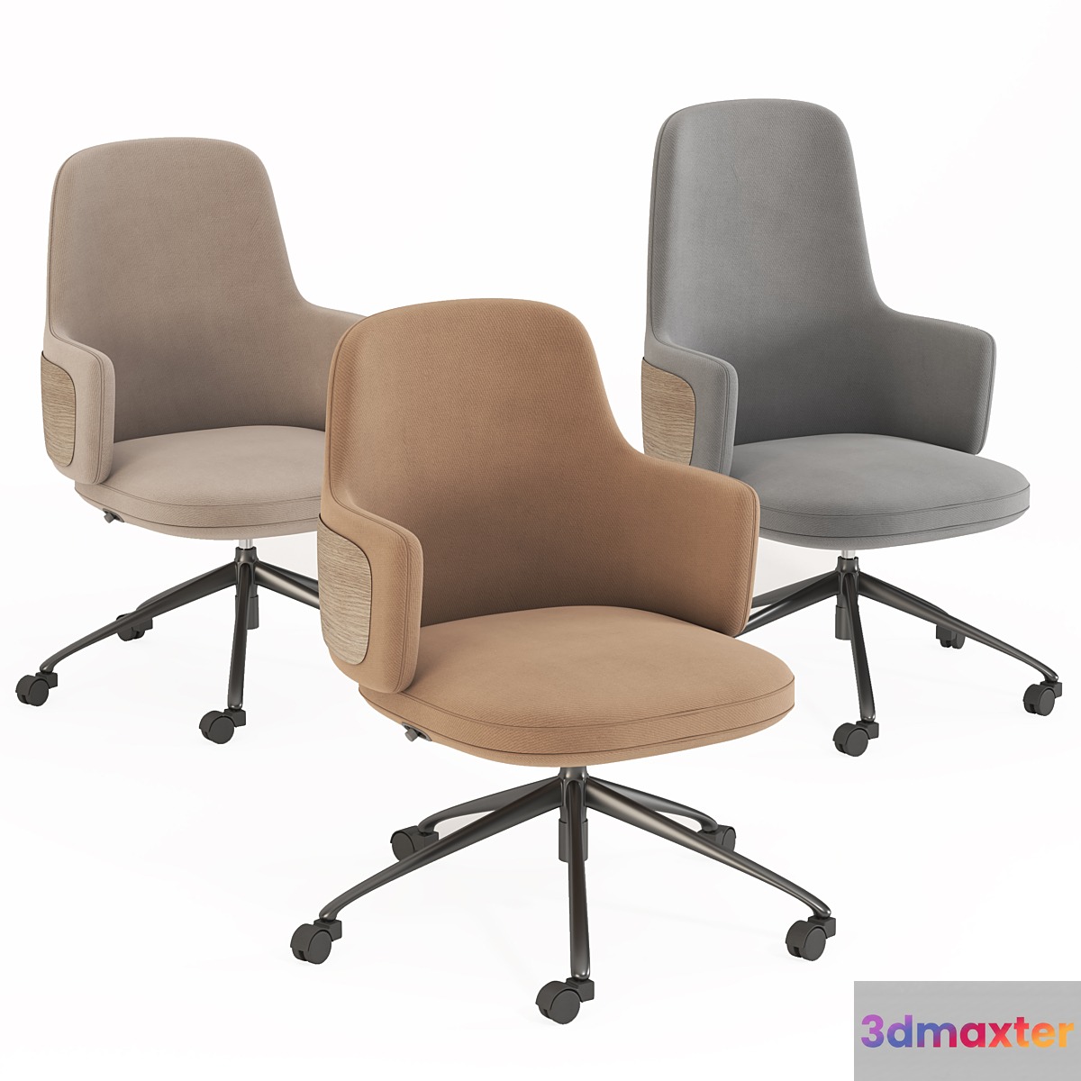 Modern Office Chair 001 (3 size) 3D Max