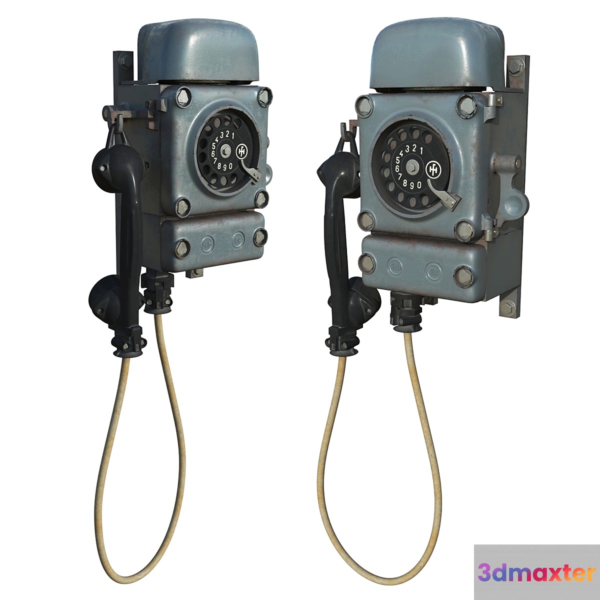 Industrial wall telephone Funke Huster 3D Max
