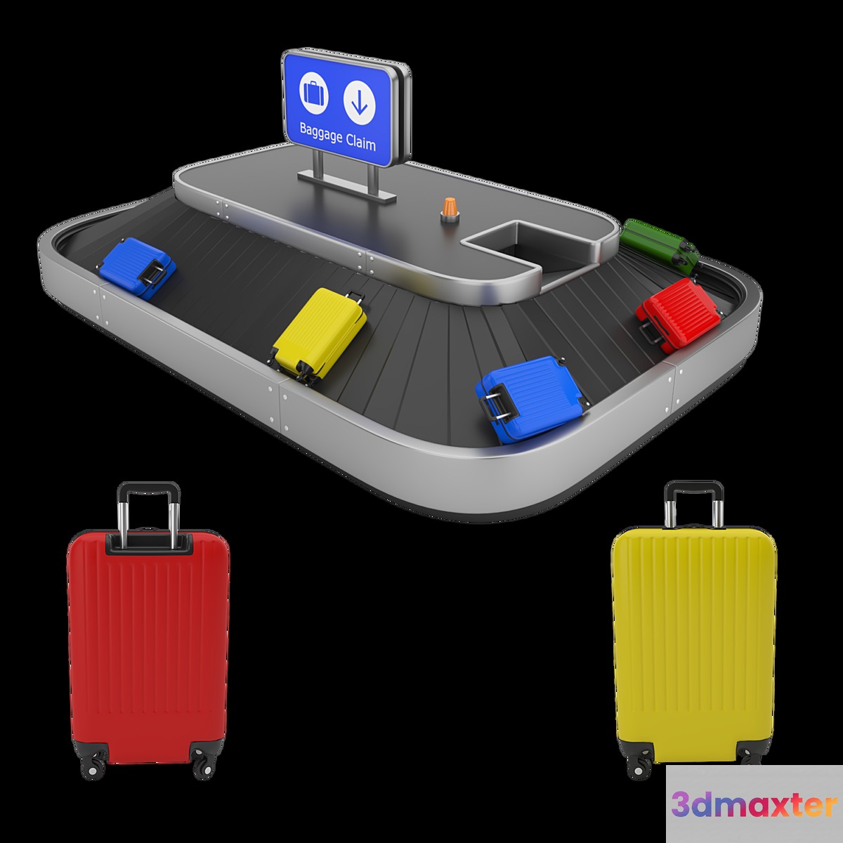 Airport baggage claim 3D Max