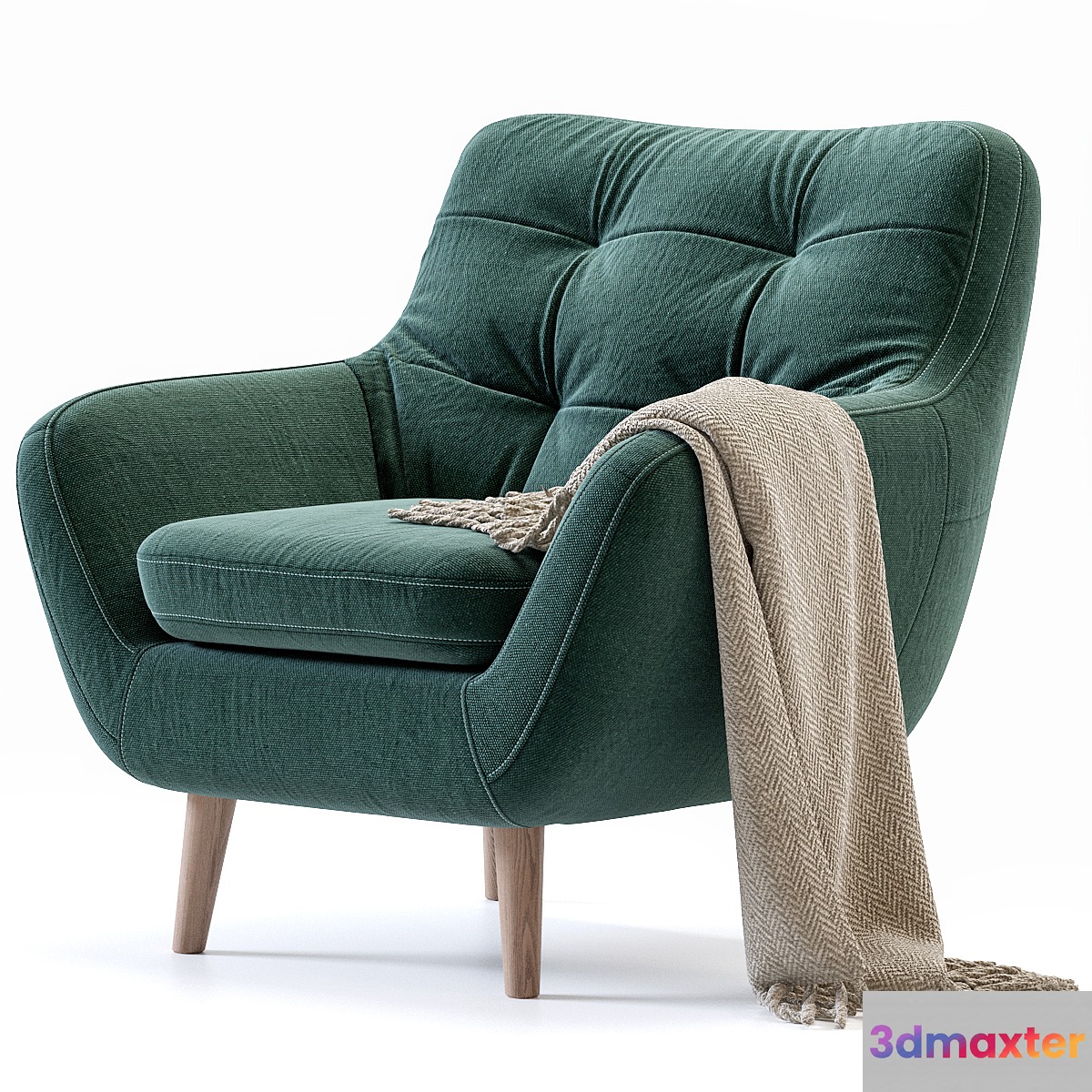 Armchair Vitio Velevet Ocean 3D Max