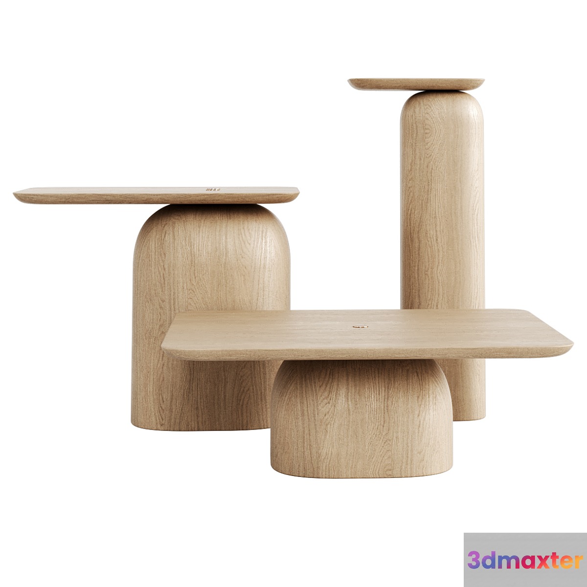 Nikari April tables set of 3 3D Max