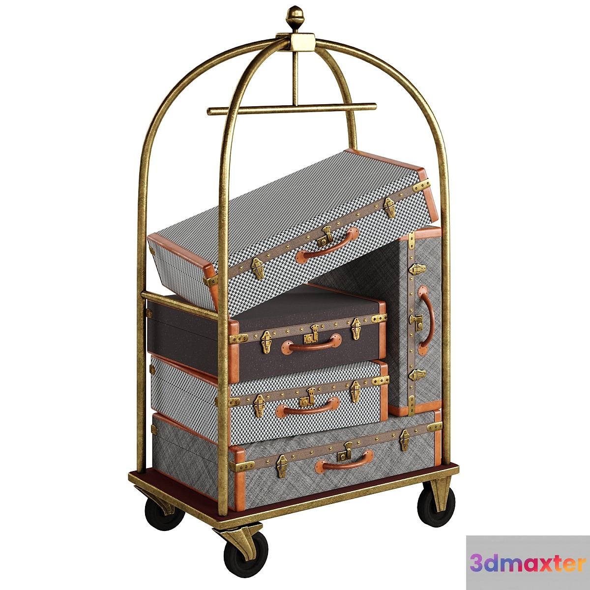 Hotel luggage cart 3D Max