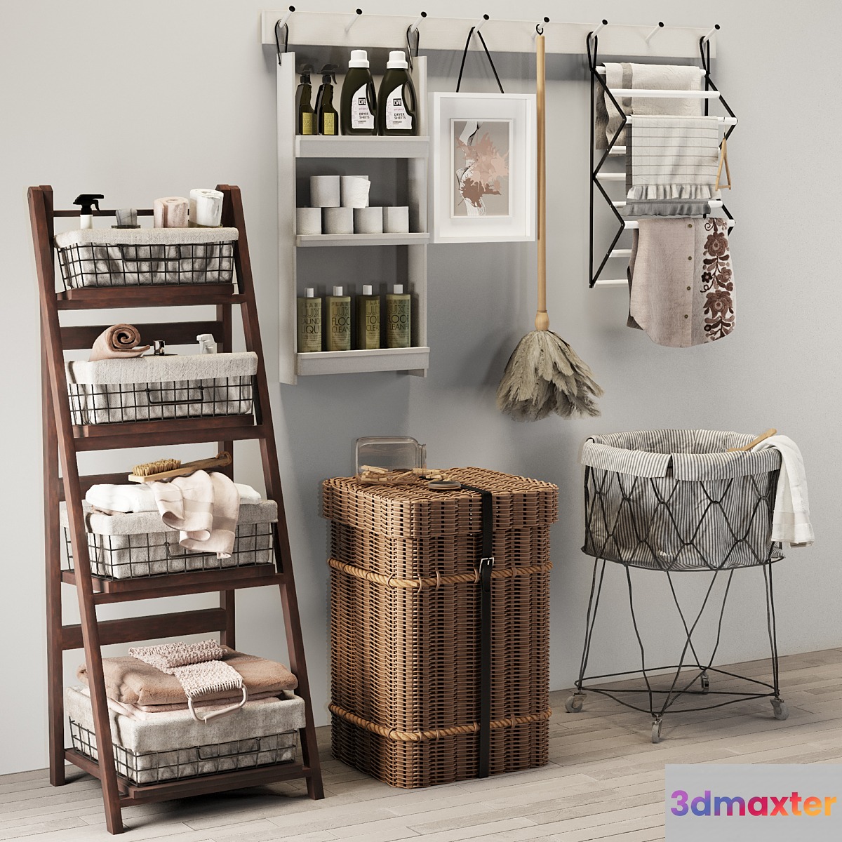 Laundry decorative Set 01 3D Max