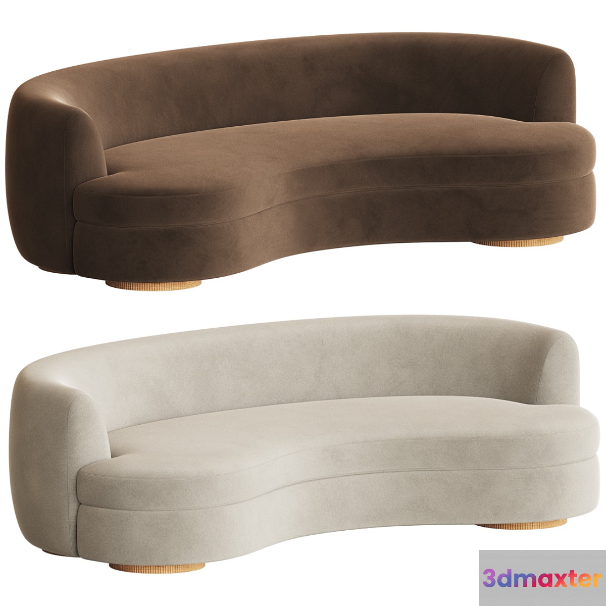 Sennen Curved Sofa Sedilia 3D Max