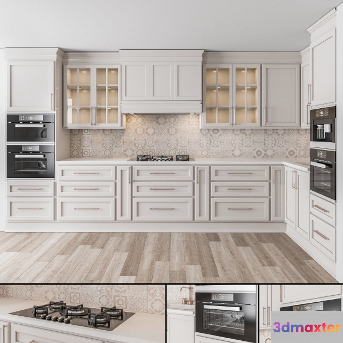 Kitchen Neo Classic - Cream Set 27 3D Max