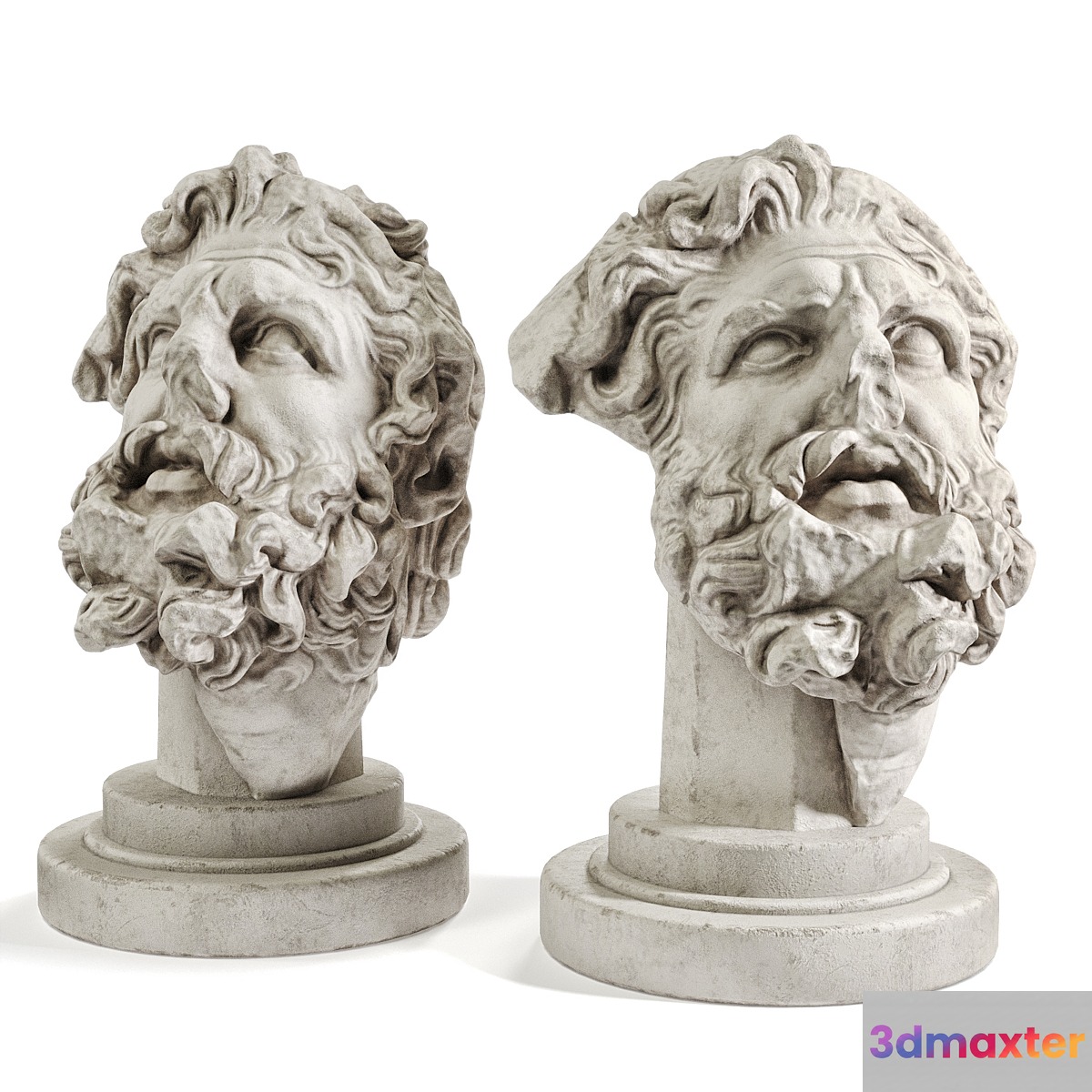 Giant's head bust sculpture 3D Max
