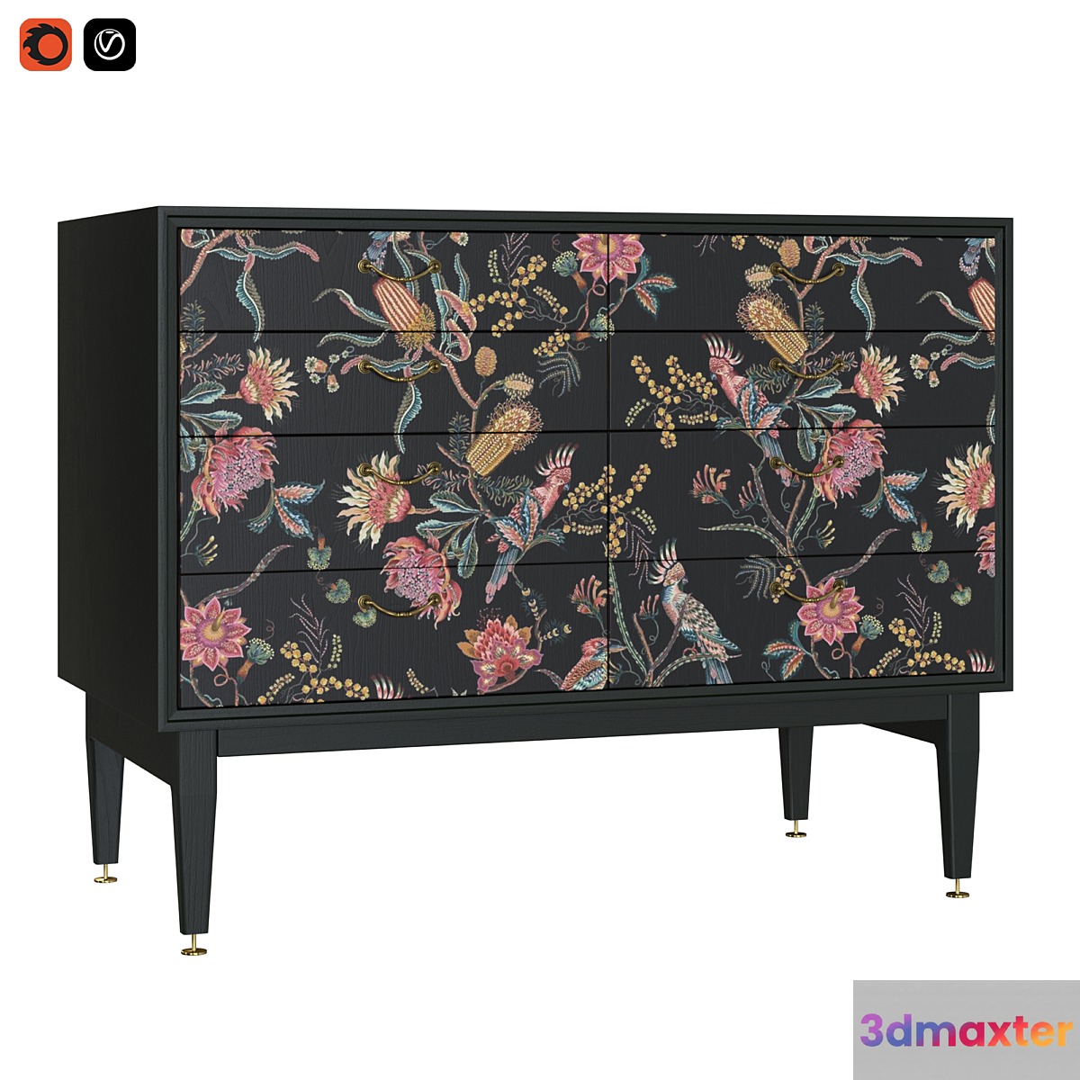designer chest of drawers 4 3D Max