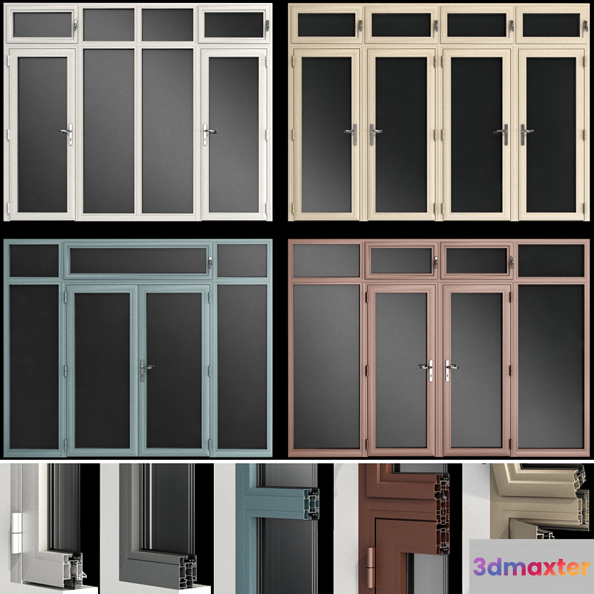 Stained aluminum doors - No.3