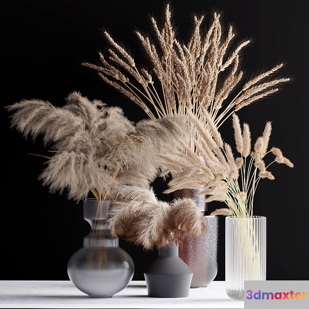 Bouquet in a vase 85 3D Max
