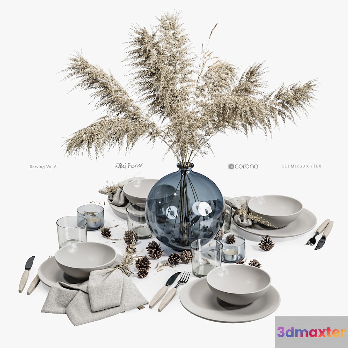 Table setting 6 3D Max