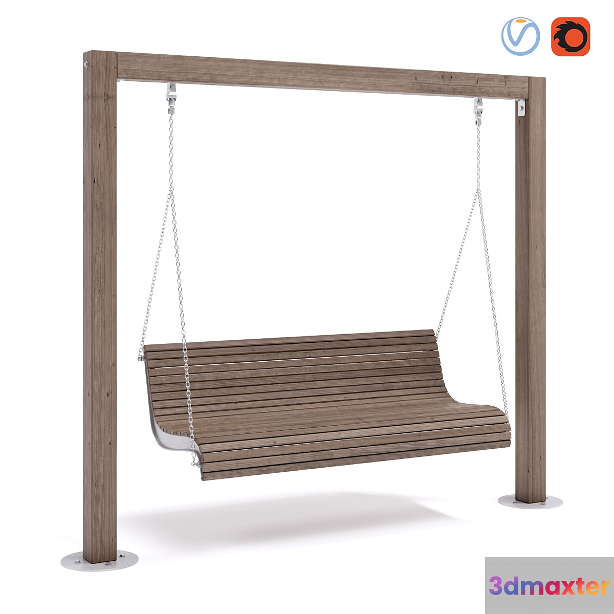Swing bench 3D Max