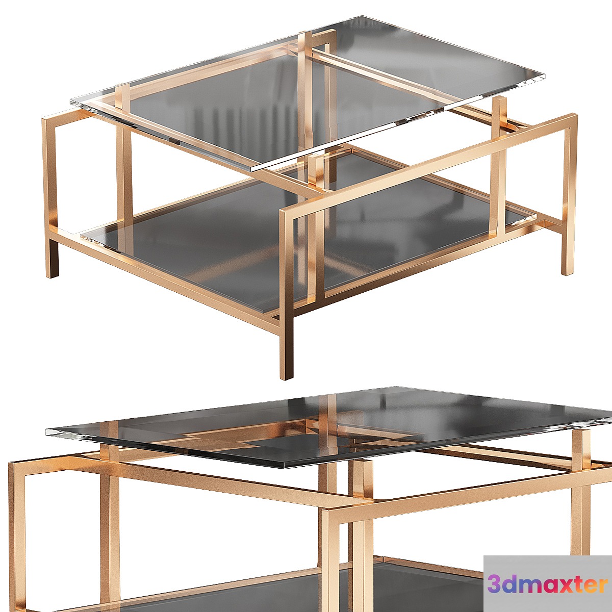Square Brass Coffee Table Eichholtz
