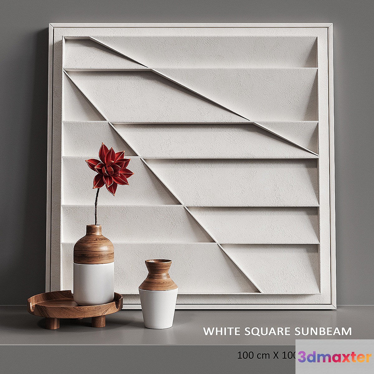 Relief White Square Sunbeam - No.2
