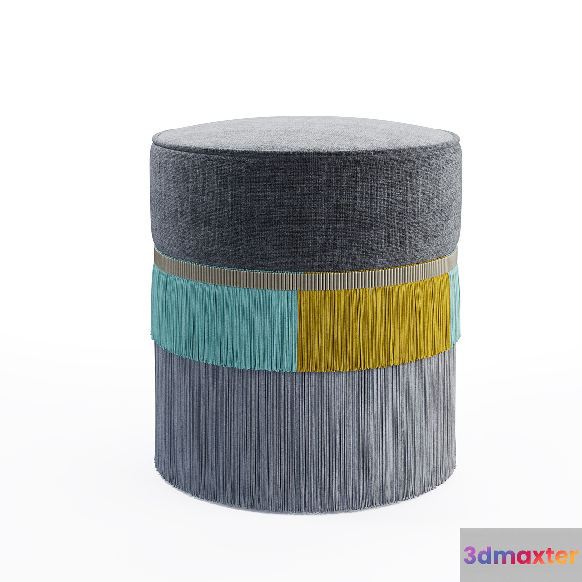Couture Plain Pouf 3D Max