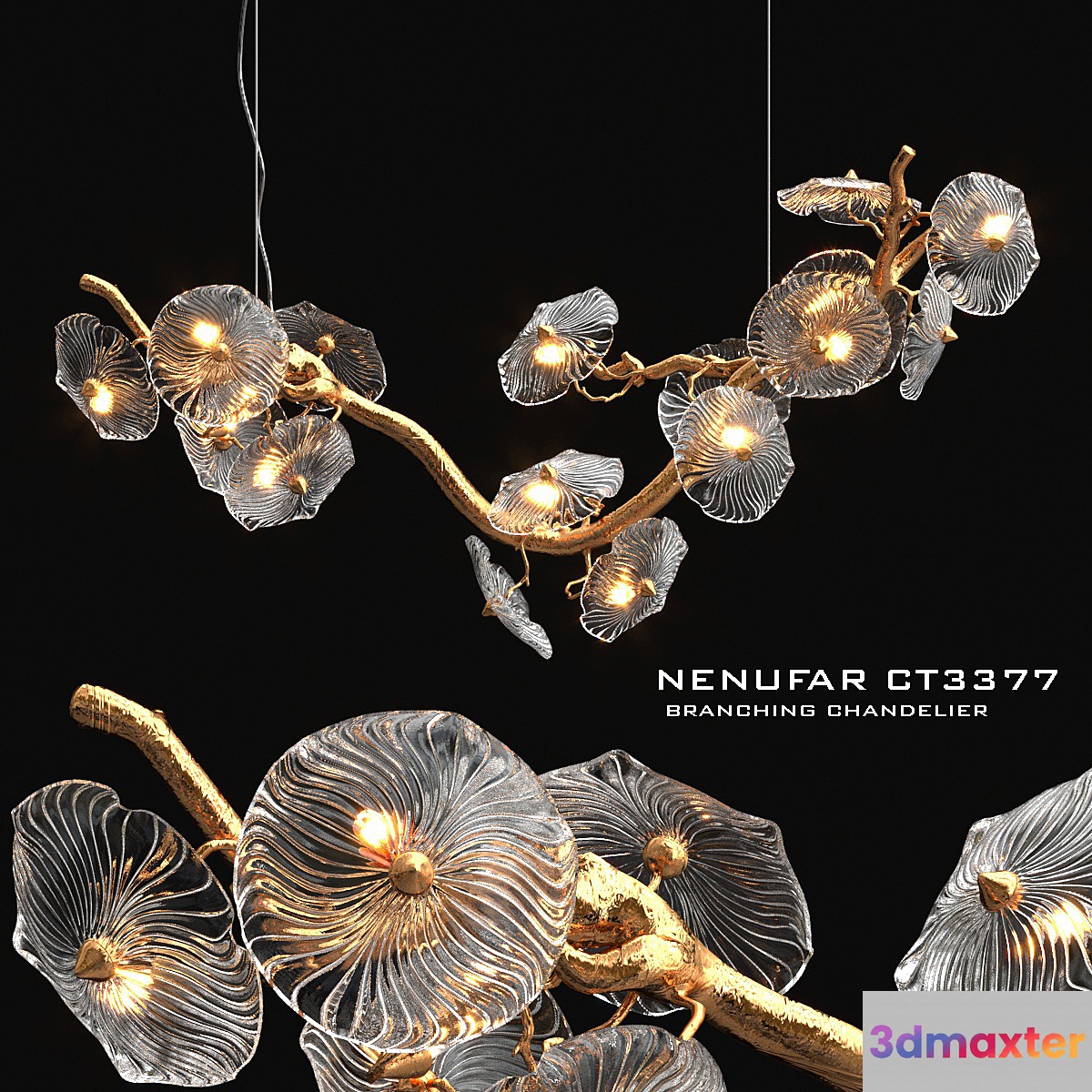 Nenufar horizantal chandelier