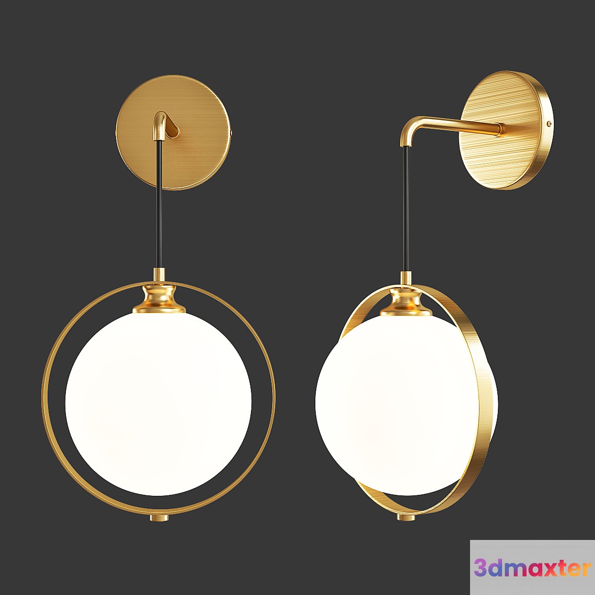 Pioneer brass ball 3D Max