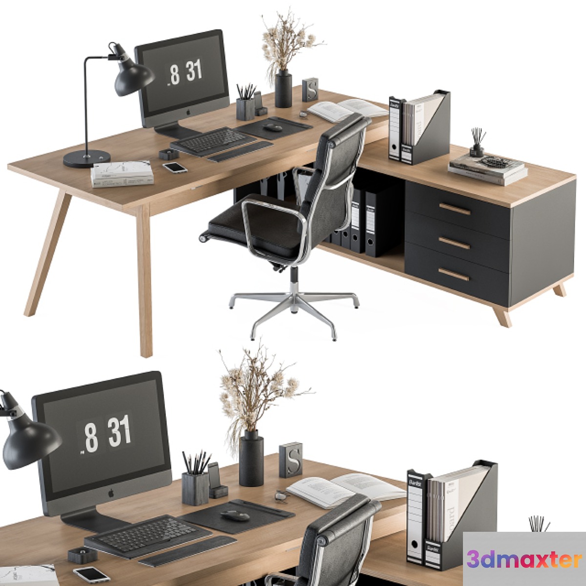 Office Furniture - Manager Set 16 3D Max